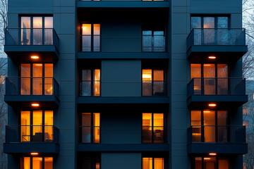 City skyline at night featuring illuminated residential towers, symbolizing fast-paced urban life, modern housing trends, and innovative home automation for enhanced living experiences.