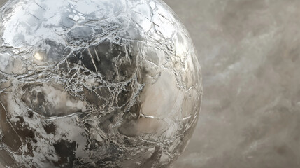 Metallic Sphere on Abstract Background