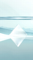 Prism's Light Play: A clear prism refracts light, casting a spell of ethereal beauty in a tranquil environment.