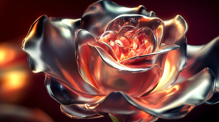 Metallic Rose for Valentine's Day