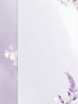 Light lavender background with flowers