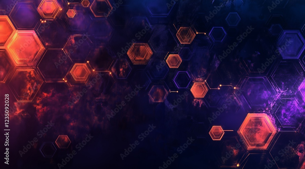 Poster a beauty futuristic abstract background in a high-tech style. shining lines and patterns resembling 