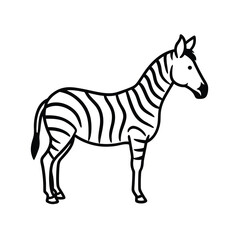 Zebra Silhouette Vector Art Illustration and Zebra Black Color Design