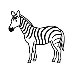 Zebra Silhouette Vector Art Illustration and Zebra Black Color Design