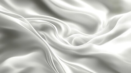 Obraz premium Elegant Draped White Silk Fabric Texture