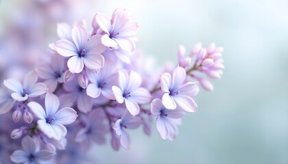 Fototapeta premium Delicate pastel lavender flowers in a romantic airy style