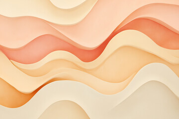 Elegant abstract background with soft flowing shapes in warm peach and orange tones. Perfect for branding, web design, social media, and presentations. High-resolution, modern, and visually appealing