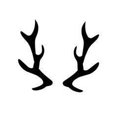 professional antlers silhouette vector