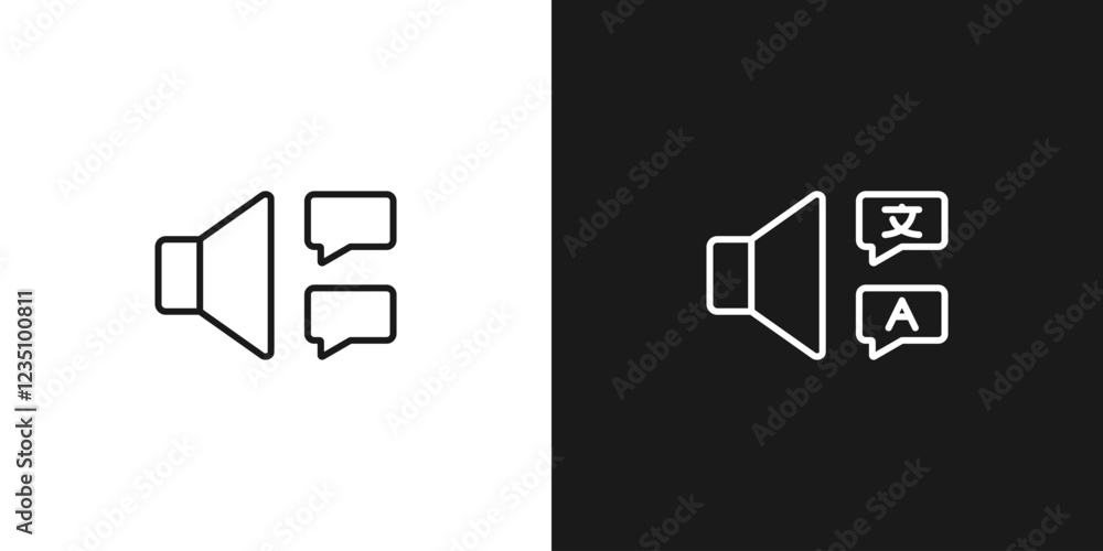 Poster support with speech bubble on white background. flat vector support icon design.