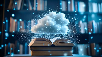 Educational content rning from digital clouds in the form books quizzes and videos