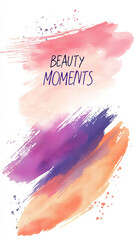 Beauty Moments: Delicate watercolor strokes dance, creating a visual poem that speaks of beauty, emotion, and vibrant expression.