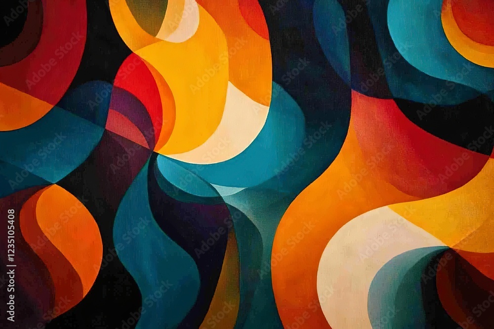 Poster bold and unusual color combinations create a seamless abstract design capturing vibrant energy