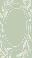 Botanical Elegance: An abstract artwork showcases delicate leaves and intricate design elements within a pastel, harmonious palette, offering a modern aesthetic.