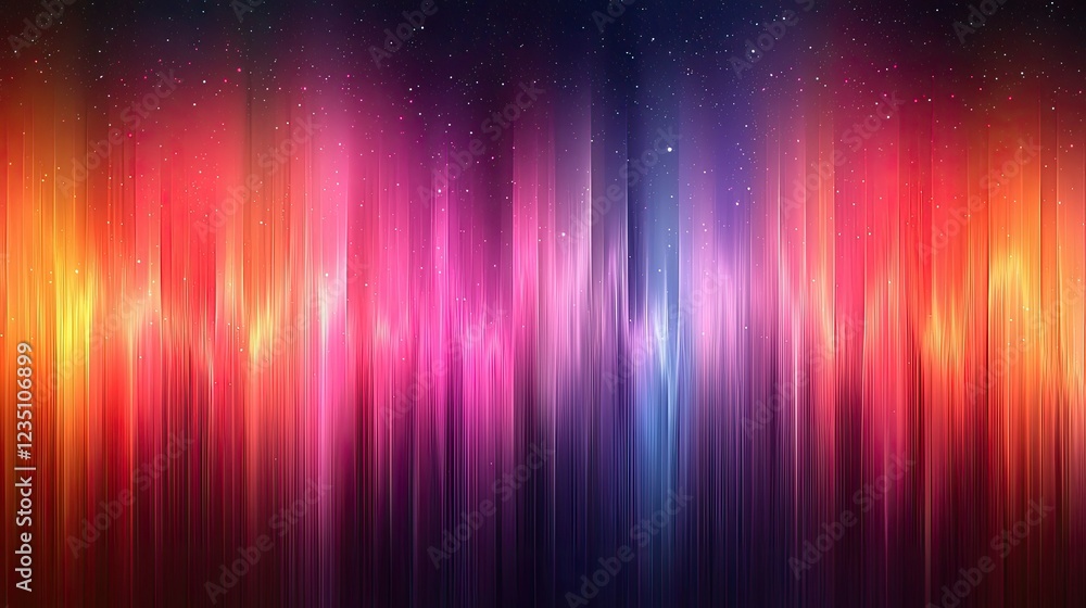 Poster abstract colorful vertical lines background with stars