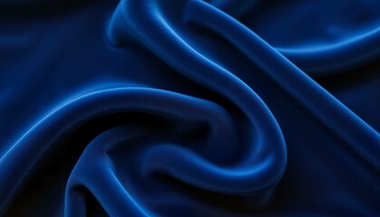 Obraz premium Blue silk fabric texture with elegant folds