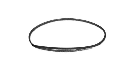 Hand-drawn circle highlighter marker isolated on the transparent background. Marker circle hand...