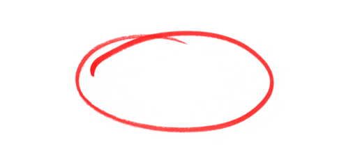 hand drawing different circles isolated on the transparent background, Handwritten red circle. For marking text, numbers, marker pen, pencil, logo, hand-drawn doodle grunge circle highlights
