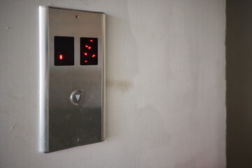 Elevator Control Panel with a Clean, Minimalist Design Emphasizing Functionality and Aesthetics