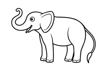 elephant cartoon isolated on white