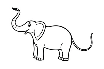 elephant cartoon isolated on white