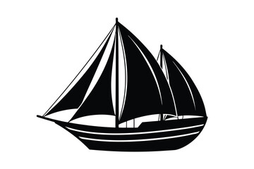Fototapeta premium ship isolated on white