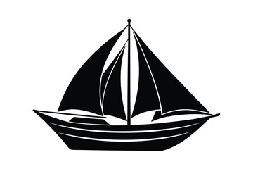 yacht isolated on white