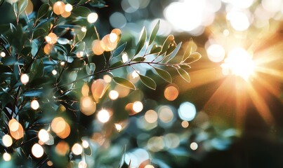World Environment Day theme: A poetic backdrop of green vegetation and a clear azure sky, softened by a bokeh filter