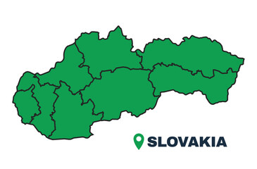 Slovakia simple flat vector illustration map