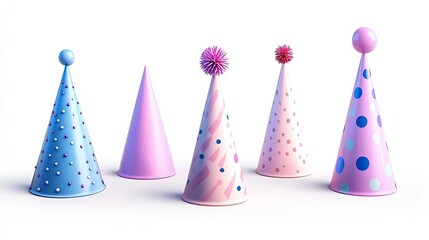 Party hat PNG set