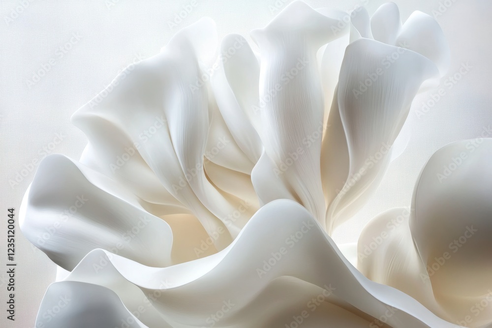 Aufkleber soft white fabric folds create an elegant and textured composition in a bright setting