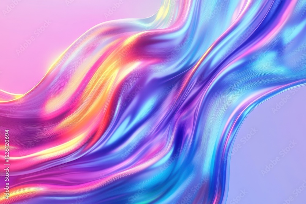 Poster colorful abstract flow with dynamic textures and smooth gradients