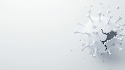 Cracked virus particle conceptual design for scientific education and analysis