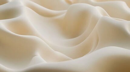 Obraz premium Creamy Beige Fabric Draped in Soft Waves