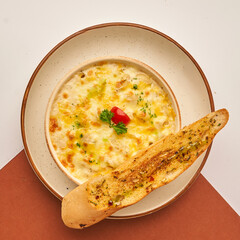 Mac And Cheese top angle for restaurant menu