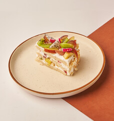 fruit cake pastry for restaurant menu