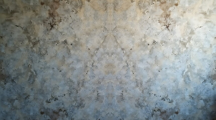 Obraz premium Abstract Grey and Blue Kaleidoscopic Wall Texture: Grunge, Distressed, Symmetrical Pattern Background Image