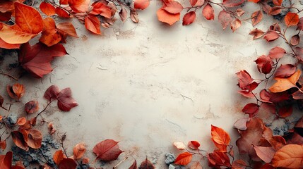 A nature background with an abstract white frame formed by leaves, leaving room for text. -
