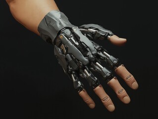 Bionic Hand - Advanced Robotic Prosthetic with High-Tech Mechanics