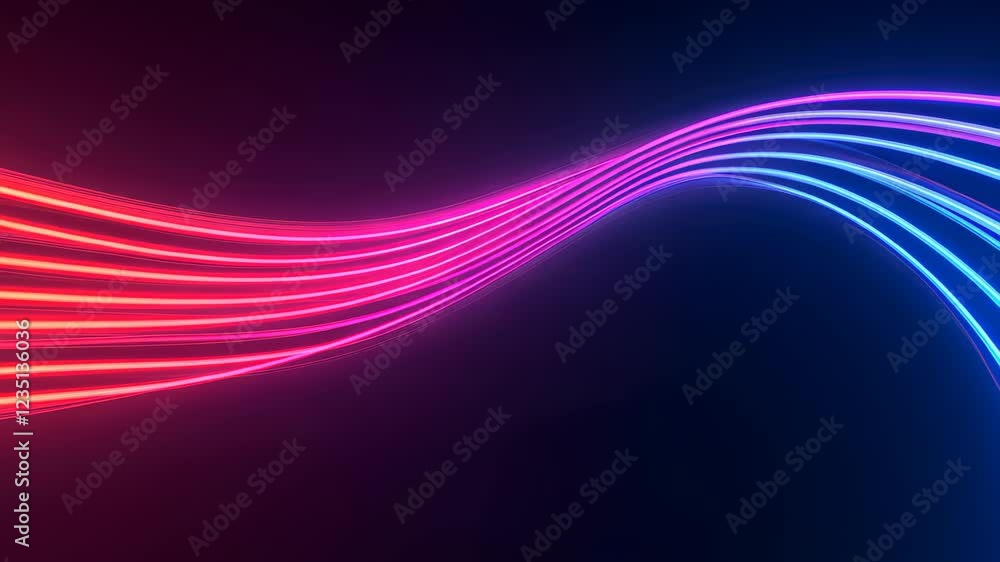 Poster colorful neon circuit illustration with glowing lines in abstract design perfect for modern tech bac