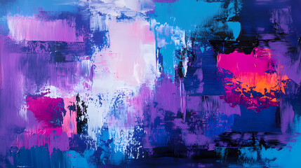 Blue and purple abstract expressionism art piece, creative, artist. Abstract Expressionism. Illustration