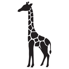 Simple Silhouette of a Giraffe Standing Tall © Creative Image  