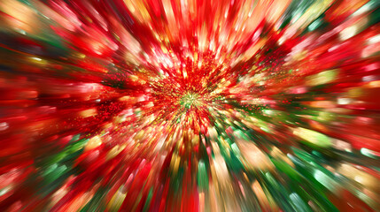 Abstract color explosion. a symphony of red and green. Abstract Expressionism. Illustration