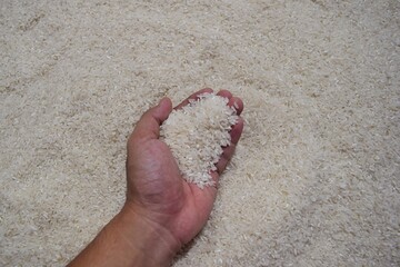 photo of pile of rice grains as food ingredients