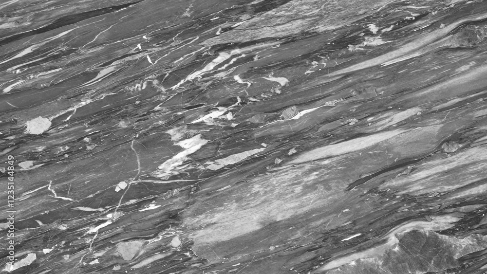 Leinwandbilder background of a stone wall with a gray and white pattern. The wall looks like it is made of marble and has a rough texture. The photo creates a sense of depth and volume