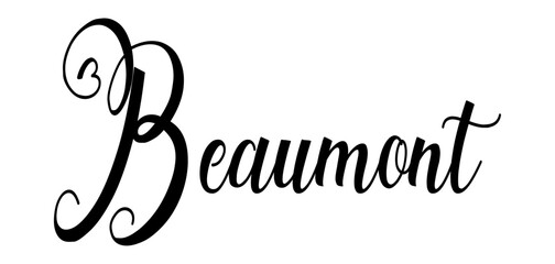 Beaumont - black color - word name written with heart - ideal for websites, presentations, cards, banners, sweatshirts, prints, cricut, silhouette, sublimations, labels, stickers	