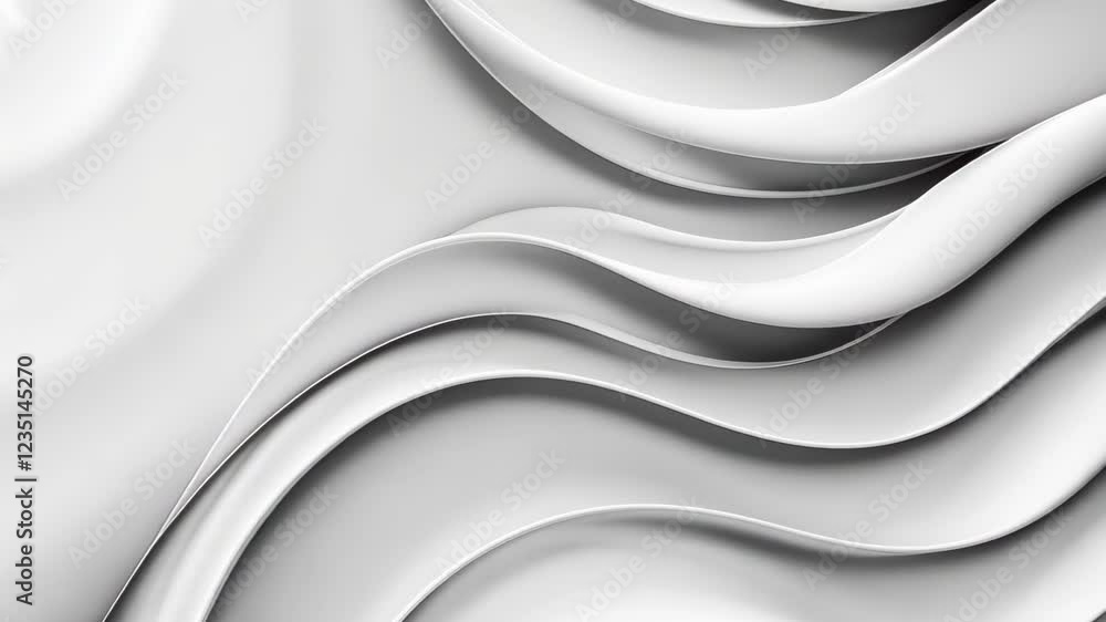 Poster abstract liquid metal effect in silver tones creating a futuristic metallic texture with fluid shape