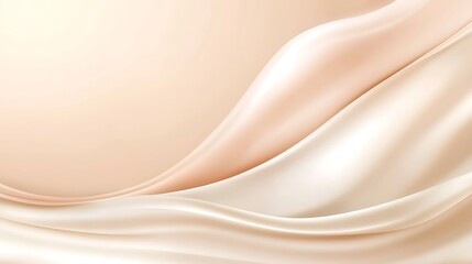 Obraz premium Elegant Draped Cream And Beige Silk Fabric