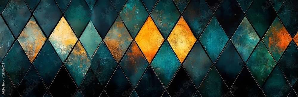 Poster dark turquoise abstract background with a regular pattern