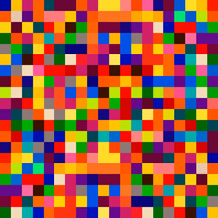 Abstract background from multi-colored geometric shapes. green, pink, red, yellow