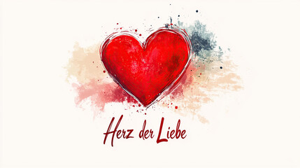 Kreative Herzillustration zum Valentinstag